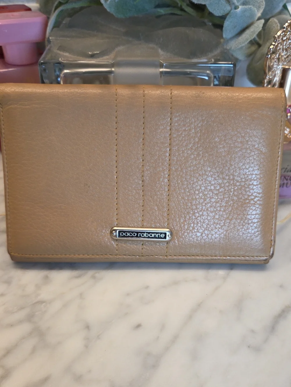 Pre-loved Paco Rabanne Tan Leather Wallet